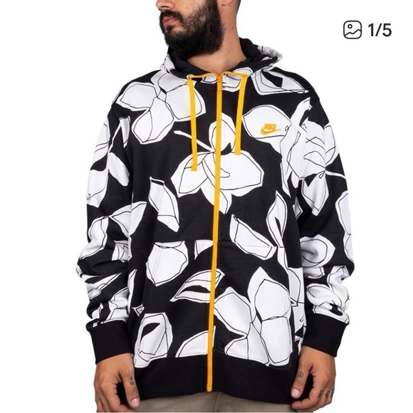 Nike Other - Nike Floral Men's Sportswear Club Full Zip Hoodie Medium